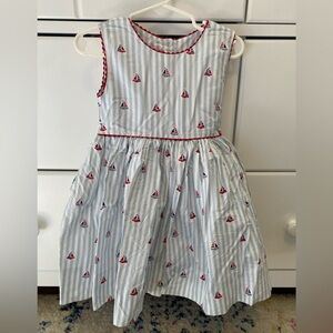 Claire & Charlie Nautical Red Sailboat Stripe Dress / Size 2 / VGUC